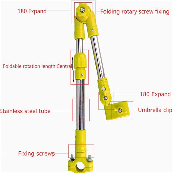 VKTECH Folded Pram Stand Payung Multifungsi Sepeda Stroller Kereta Bayi 